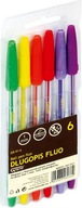 Guľôčkové pero fluo 6 farieb GRAND