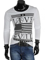 TRENDY LONGSLEEVE LOVE EVIL PREDĹŽENÁ ZADNÁ ČASŤ - L