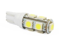 9 LED zastávky SMD 5050 T10 R10 W5W diódy