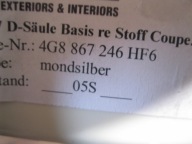 mouldings caps for pillars Audi A7 A-7 4G8