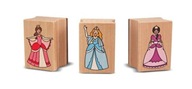 Pieczątki drewniane Stemple Zestaw dla Księżniczki zabawka dla dzieci