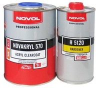 Bezfarebný lak Novol Novakryl 570 1 l + Tužidlo na bezfarebný lak Novol H5120 0,5L
