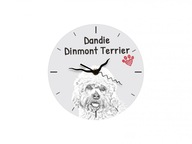 Dandie Dinmont teriér Stojace hodiny s grafikou MDF