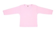 Tričko s dlhým rukávom v ružovej farbe 80