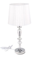 Biała kryształowa lampa stojąca lampka nowoczesna glamour do salonu nocna