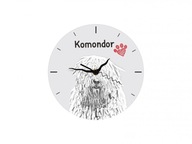 Komondor Stojace hodiny s grafikou, MDF