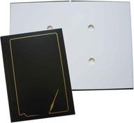 Podpisová taška A4, 10 kariet, krytý chrbát, s rámčekom – čierna