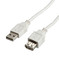 PREDLŽOVACÍ KÁBEL USB 2.0 MUŽSKO-ŽENSKÝ 3,0M SIVÝ