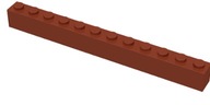 Lego klocek 1x12 6112 BRĄZOWY 4 szt. WAWA