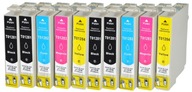 10× Atrament EMB T1281-T1284 pre Epson čierna (black), červená (magenta), modrá (cyan), sada, žltá (yellow)