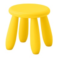 Stołek Mammut Ikea dla dzieci, żółty