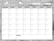 Kalendár Plánovač magnetická tabuľa na chladničku