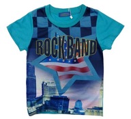 BLÚZKA T-shirt ROCK BAND 6 cca 110 BLUE