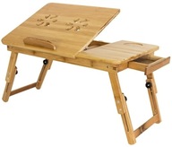 Stolik pod Laptopa do Łóżka Regulowany Drewniany