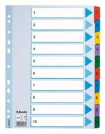 PRELOŽKY ESSELTE MYLAR KARTÓNOVÉ 1 - 10 A4