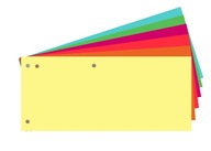 Przekładki kartonowe do segregatora 1/3 A4 mix 100szt kolor INT