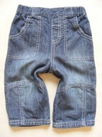 NEXT lekkie jeansy z podszewką 74 cm