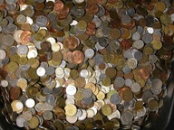 Zahraničné mince - na kilogramy hmotnosť - sada 10 kg KILOGRAMOV MIX mincí
