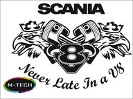Наклейка на авто scania v8 розмер, размер 15x15