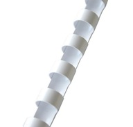 Hřbety 8 mm na vázání, bílé, plastové, 100 ks
