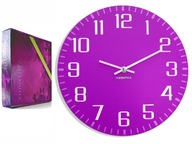 Moderné prehľadné nástenné hodiny FACILE purpura