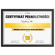 Certifikát na Darček k 18. narodeninám, Kvalita!