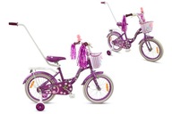 Rower dla dziewczynki dziecięcy Mexller Village 16 Fioletowy