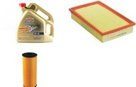 Filtry+olej castrol edge 5w40 тубрина дизель 4l audi a4 a6 vw passat b5 - фото