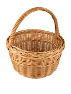 Proutěný nákupní košík s houbami, velikost L