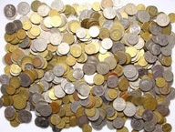 Exotické mince na kilogramy hmotnosť Exotika sada 1 KG KILOGRAM MIX mincí