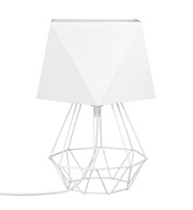 Nočná lampa LOFT tienidlo Diamant drôtené biele