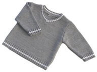 Sweterek do chrztu dla chłopca ubranko rozmiar 62