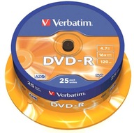 DVD Verbatim DVD-R 4,7 GB 25 ks