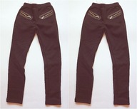 CZARNE SPODNIE LEGGINSY OCIEPLANE SKÓRA SUWAK 110