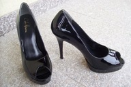 COLE HAAN nr 41,5/11B czarne czółenka skóra nowe