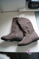 KOZACZKI ZAMSZOPODOBNE SZARE DZIECIECE KOZAKI 25