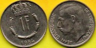 LUKSEMBURG 1 Franc 1984 r.