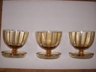 Pucharki do lodów rasowe Art Deco.