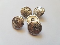 GUZIK METALOWY- SREBRNY- HERB - guziki - 20 mm