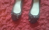 Czarne baleriny koronka roz 38-39 nowe