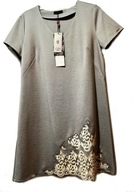 i..TUTTO szara dzianinowa sukienka z koronką r: 42