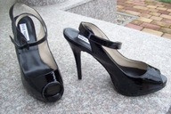 STEVE MADDEN nr 40/10 czarne sexy czółenka skóra
