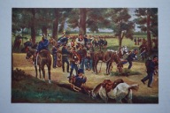 W. KOSSAK ODPOCZYNEK UŁANI przedwojenna POCZTÓWKA