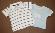 Bluzki 2 na krótki rękaw stan bardzo dobry R. 74/80 ~~ _ Wyprzedaż _ ~~