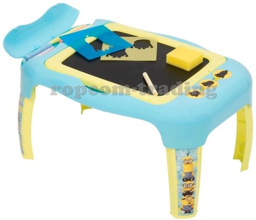MINIONKI Stolik Tablica Magnetyczna Kredowa 2w1