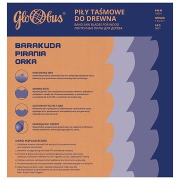 Пила ленточная 40х1,1х4005 BARAKUDA PREMIUM GLOBUS