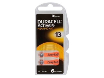 Батарейки для слуховых аппаратов DURACELL 13 6 шт.