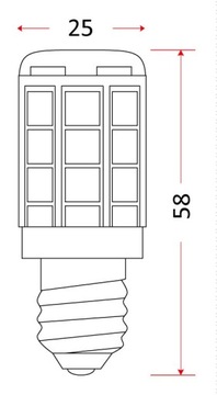 Светодиодная лампочка 1,4Вт теплая LED-TAB-27 x SMD