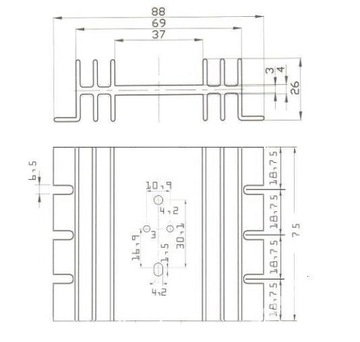 РАДИАТОР PR179/75/SE ALUTRONIC 75мм