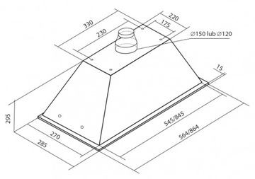 Вытяжка TOFLESZ Linea Glass LED 90, Черный, 850 м3/ч + Пульт ДУ